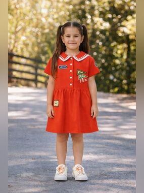 Kenzo Bright Red Sailor Dress – Girls Size 10 (138)